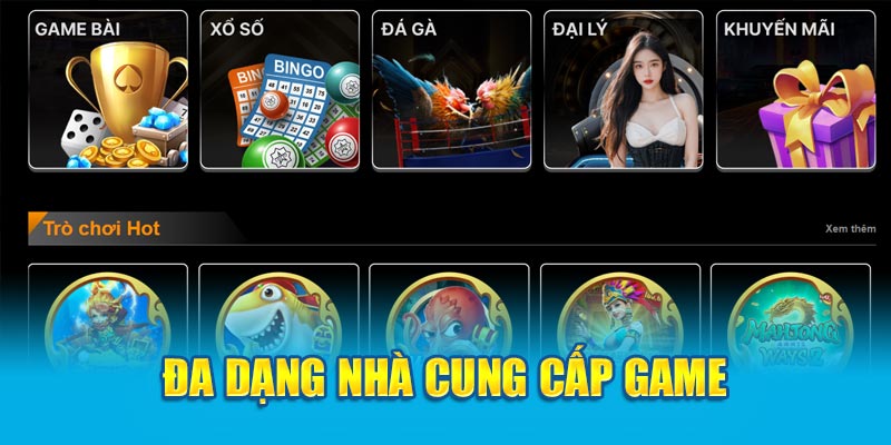 Đa dạng nhà cung cấp game tại 789BET